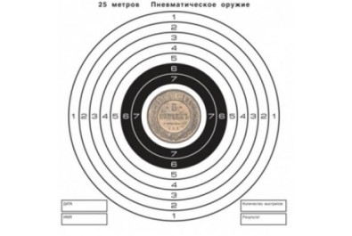 Мишени для пневматики 140*140 "5 копеек 1868г" (50шт)