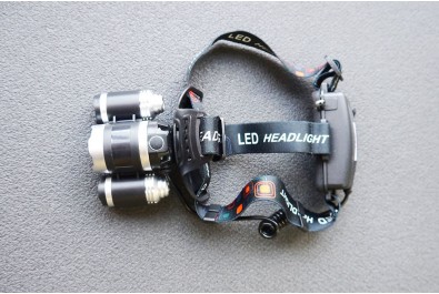 Фонарь налобный аккумуляторный 1 CREE T6+2 CREE T6