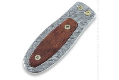 Lionsteel держатель для денег, дамасская сталь/дерево